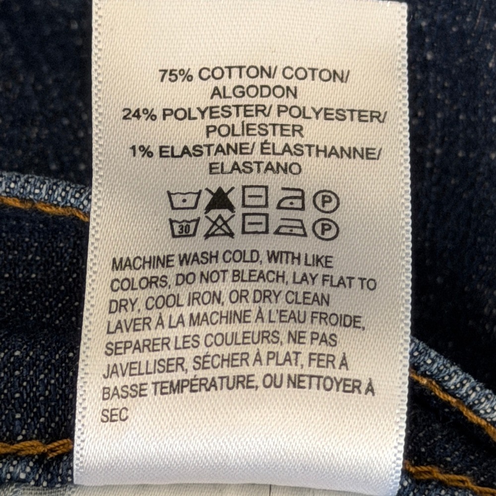 Lucky Brand 110 SLIM Blue Jeans Mens 34x32 Cotton STRETCH Dark Wash Denim - Picture 6 of 14
